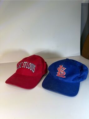 2 1990’s starter hats St. Louis Red and Blue Caps - Twin Pack